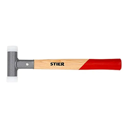 STIER Schonhammer mit Hickory-Stiel, UPE/Nylon (65D/70D), Ø 30 mm, rückschlagfrei