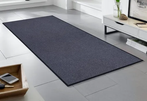 wash+dry by Kleen-Tex Fußmatte Trend Uni, blau in blau von wash+dry by Kleen-Tex