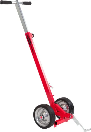 Kanaldeckelheber L.980-1480mm fahrbar rot pulv.NESTLE - Robuster Haken zum sicheren Anheben von Kanaldeckeln, verstellbar von 980 bis 1480 mm und ideal für professionelle Anwendungen.