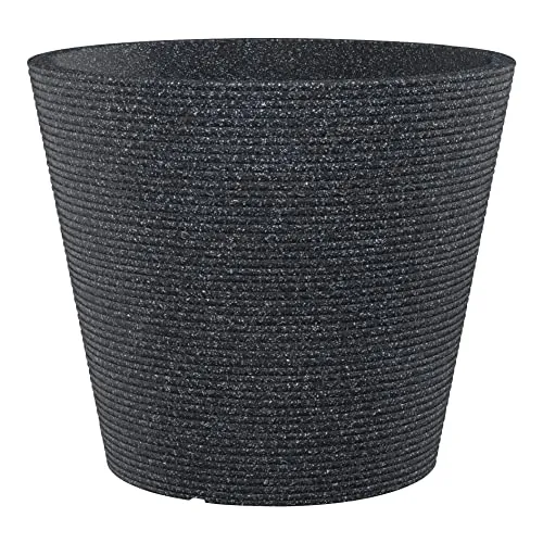 Scheurich Coneo 40 Pflanzgefäß - Garten-Zubehör aus recyceltem Kunststoff mit 10 Jahren Garantie, ideal für drinnen und draußen, inklusive integriertem Wasserablauf für optimale Pflanzenpflege.