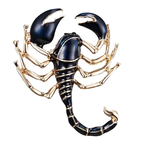 Skorpion-Brosche aus Emaille, Metall, Insekten, Tiermantel, Anstecknadel, Skorpion, Insekten-Brosche, Emaille, Anstecknadel für Damen, Herren, Anzug, Kleidung, Schmuck, Metall
