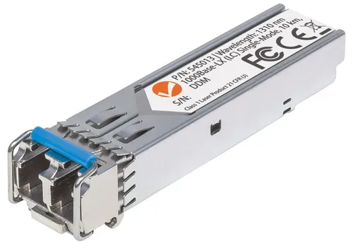 Intellinet 545013 SFP-Transceiver-Modul 1 GBit/s 10 km - Switch-Module mit Cisco-Kompatibilität und Hot-Pluggable-Funktion für unterbrechungsfreien Betrieb. Ideal für platzsparende Glasfaserverbindungen in Serverräumen.