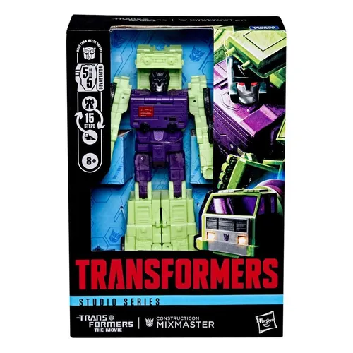 Transformers Studio Series Voyager-Klasse Mixmaster Action-Figur - Spielfahrzeuge mit 14 cm großer Figur, verwandelt sich in 15 Schritten und lässt sich mit anderen Constructicons kombinieren, um Devastator zu bilden.