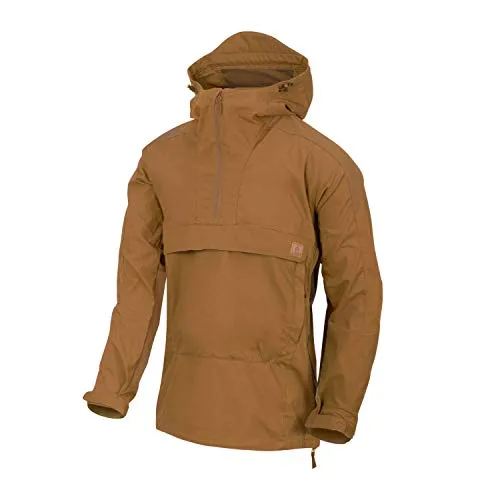 Helikon-Tex Taktische Feldjacke Anorak Woodsman - Coyote 2XL - Robuste Anorak Woodsman Jacke aus DuraCanvas und StormStretch für Outdoor-Abenteuer. Winddicht, mit vielen Taschen und seitlichen Reißverschlüssen für optimale Bewegungsfreiheit und Belüftung.