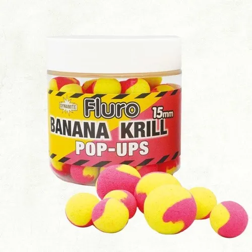 Dynamite Fluro 2 Ton Pop Ups Krill&Banana 15mm 85g