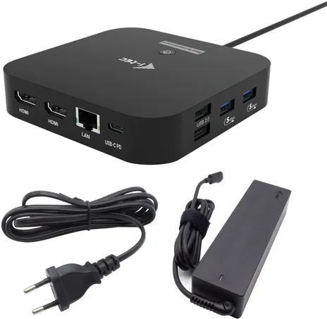 i-tec USB-C 2X HDMI Dock 100W (C31DUALHDMIDPD100) - Vielseitige Laptop-Dockingstation mit 2 HDMI-Anschlüssen und 100W Power Delivery für effizientes Arbeiten und flüssige Bildübertragungen.
