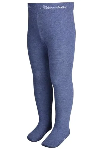 Sterntaler Unisex Strumpfhose Uni, Jeansblau Mel, 104