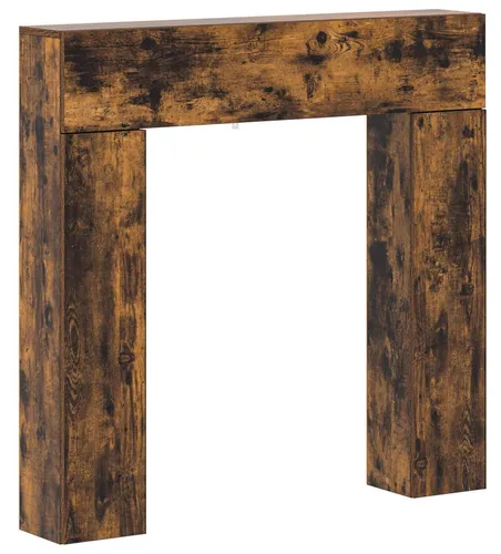 vidaXL Kaminumrandung Raucheiche 102 x 18 x 100,5 cm – Moderner U-förmiger Kaminrahmen
