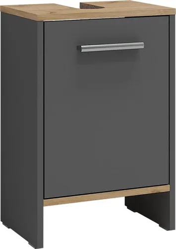Vicco Waschbeckenunterschrank Karli, Anthrazit/Goldkraft Eiche, 38.2 x 57 cm - Stilvoller Waschbeckenunterschrank für modernes Badezimmer-Design. Mit praktischem Stauraum und flexibler zweiseitiger Montierbarkeit. Pflegeleicht und robust für langanhaltende Nutzung.