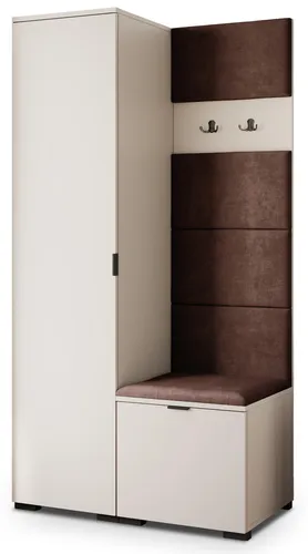 Masseno Garderobe-Set LORI 95/181/51 cm - Modern und Funktional - Elegante Garderobe LORI mit praktischem Stauraum für Jacken und Schuhe. Ihr modernes Design und die hochwertige Verarbeitung machen sie zur idealen Lösung für jeden Eingangsbereich.