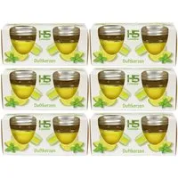 HS Candle Duftkerze Macaron Kerzen 12er Pack Mint & Limes in türkis von HS Candle