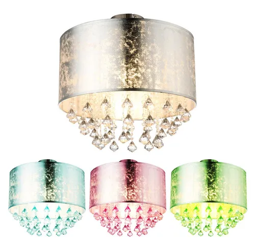 Farbwechsel Deckenleuchte mit Fernbedienung - 1x RGB LED 4 W - Moderne Deckenlampe mit elegantem Kristallbehang und dimmbarem RGB LED. Erleben Sie stimmungsvolle Beleuchtung in Ihrem Wohnraum!