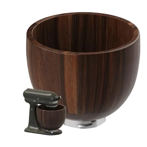 Holzschüssel für KitchenAid 4,5–5 Quart Kippkopf-Standmixer – Edles Akazienholz