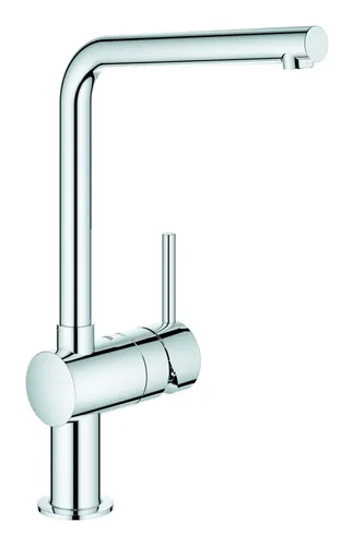 Grohe Minta Küchenarmatur Chrom 31375000 - Standmontierte Küchenarmatur mit Hebel, elegantes Design und hohe Funktionalität