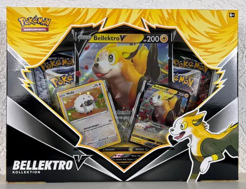 Pokemon TCG Schwert Schild Auswahl DE V Spezial Premium Kollektion SWSH VStar #1 - TCG OVP Packs, enthält die begehrte Bellektro V-Karte für Sammler und Spieler gleichermaßen.