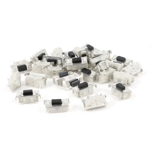 sourcing map 30 stk 7mm x 3.5mm SPST 2 Pins Momentan Druck Surface Mounted Devices SMT Taktile Takt Schalter