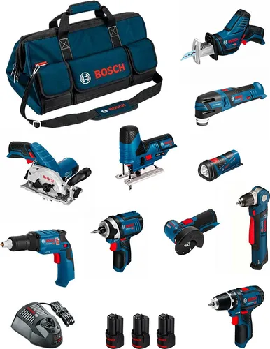 BOSCH Kit BMKB10-28AD3 (GSR12V-15+GDR12V-105+GKS12V-26+GWS12V-76+GST12V-70+GOP12V-28+GSA12V-14+GWB12V-10+GLI12V-80+GTB12V-11...)