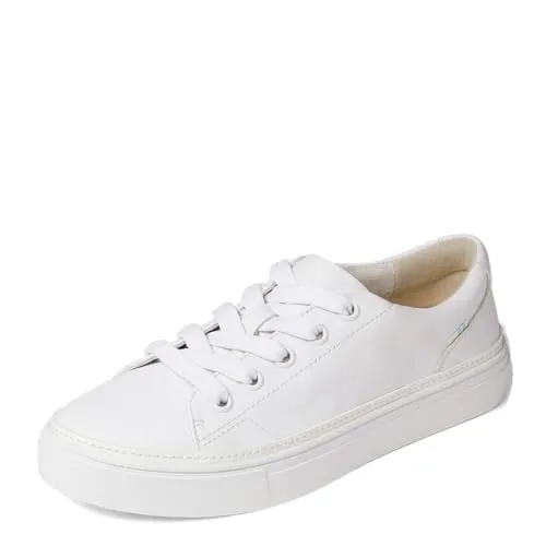 TOMS Damen Alex Sneaker aus weißem Leder, Größe 36 EU - Elegante Sneaker mit Schnürverschluss aus hochwertigem Leder und Textil. Ideal für den Alltag, mit einer komfortablen Einlegesohle für ein angenehmes Tragegefühl.
