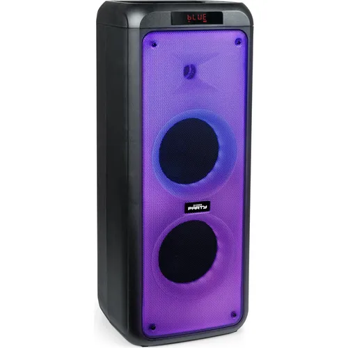Bigben PARTYBTHPXL Partybox - Schwarz - Kabelloser Bluetooth-Lautsprecher mit 600W Leistung und beeindruckenden Lichteffekten – ideal für Gartenpartys oder Karaoke-Abende. Inklusive 2 Mikrofone für unvergesslichen Spaß!