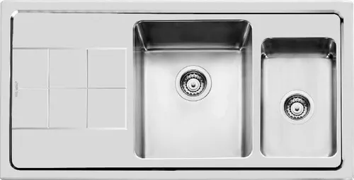 Foster 2297051 Waschbecken Ke Wannen IN Recht Mit Tröpfler Samen Unterputz- Inox