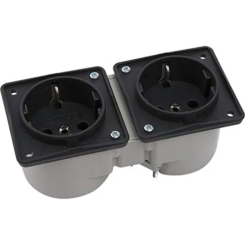 BERKER Integro Doppelsteckdose Element ohne Rahmen von Berker