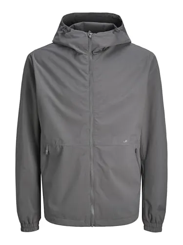 JACK & JONES Male Übergangsjacke - Funktionsjacke mit Kapuze und Kordelzug, ideal für wechselhaftes Wetter und bequem durch 100% Polyester