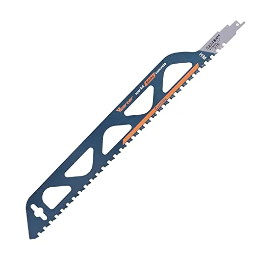 Vearter 1PC 18 Zoll (455 mm) Hartmetall-Säbelsägeblatt – Mauersägeblatt zum Schneiden von porösem Beton, Schaumziegeln, Faserzement
