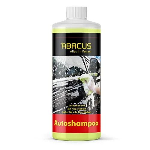 ABACUS Autoshampoo – Effektives KFZ-Shampoo für Handwäsche - Autopflege: Entfernt gründlich Insekten, Fett und Öl. Lackschonend und geeignet für Gummi, Kunststoffe und Chrom. Hinterlässt schmutzabweisenden Film für langanhaltende Sauberkeit.