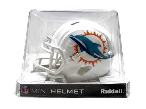 NFL Riddell Football Speed Mini Helm Miami Dolphins - Fanartikel für NFL-Fans, detailgetreue Miniatur mit authentischem Design der Miami Dolphins.