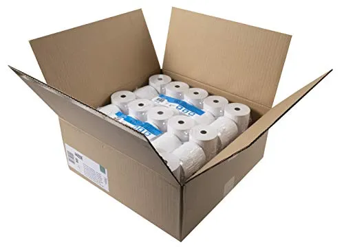 Exacompta 44829E Thermopapierrollen 50er Pack - Kassenrollen 1-lagig, 80mm x 80m, 100% BPA-frei, ideal für umweltbewusste Kassenlösungen.