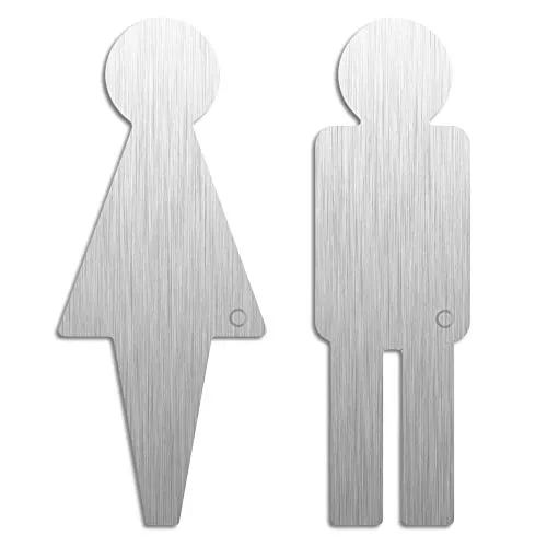 WC Toilettenschilder Schild Toilette Damen Herren 16 cm selbstklebend Nr.1102