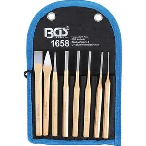 BGS-technic Splinttreiber-Satz 1658, 8-teilig, Ø 3 - 8mm, mit Meißel und Körner