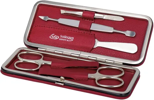 Erbe Collection Siena Maniküre-Set mit Bügel-Etui in rot von Erbe
