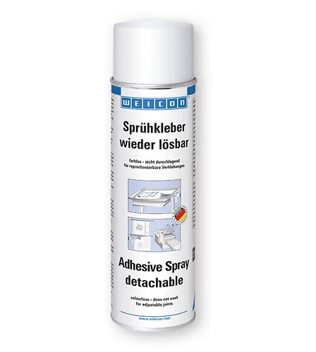 WEICON Sprühkleber wieder lösbar, 500 ml - Der WEICON Sprühkleber ist ideal für repositionierbare Verbindungen. Er trocknet klar, schlägt nicht durch und eignet sich perfekt für Papier, Pappe und Folien. Vielseitig einsetzbar im Messebau und bei Dekorationen.