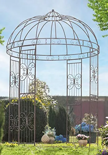 Metall-Pavillon „Romance“ im Antik-Stil, 2x3 m - Gartenlauben mit Vintage Flair, stabil und mit dekorativem Rankenmuster, ideal für romantische Gartenmomente und einfache Selbstmontage.