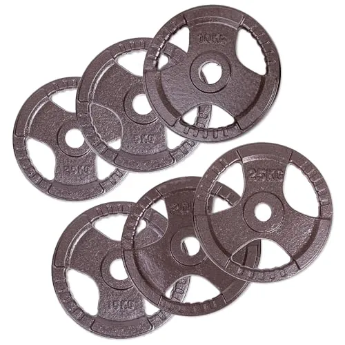 Sport-Thieme Wettkampf-Guss-Hantelscheibe | Hantelscheibe Gusseisen | 2,5kg - 25kg | 50mm Bohrung | Hochwertige Wettkampf-Qualität | Fitness, Gewichtheben, Lifting | Markenqualität