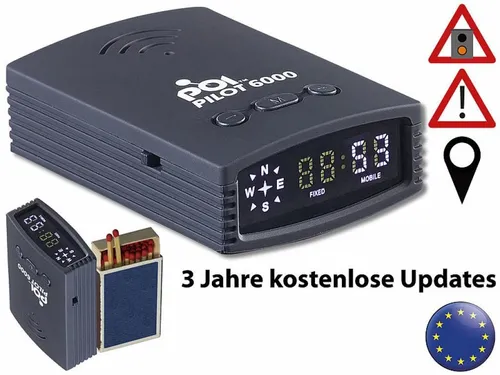 POI Pilot Blitzerwarner: GPS-Gefahren-Warner mit POI-Daten für Europa - GPS Software für Pkw & Lkw mit über 6,5 Millionen POIs, 1 Jahr kostenlose Updates und akustischen Warnungen für mehr Sicherheit unterwegs.