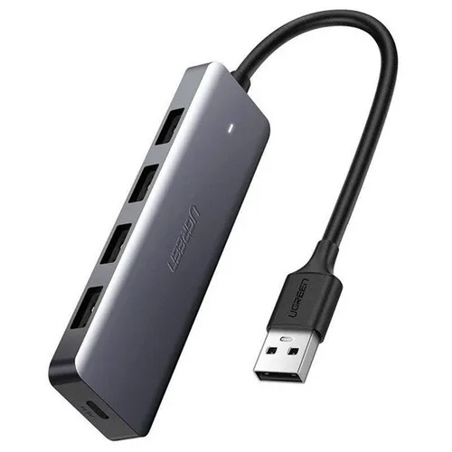Produktbild Ugreen Hub Adapter 4-in-1 USB-C auf 4× USB 3.0 + USB-C Grau UGREEN 6957303804375