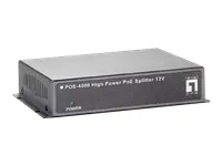 Digital Data Communications LEVEL ONE POS-4000 PoE Splitter 12V - PoE-Splitter für externe Anwendungen, 12V Ausgang, ideal für die Stromversorgung von Geräten ohne Steckdose, kompakte Maße: 9x12x2.8 cm.