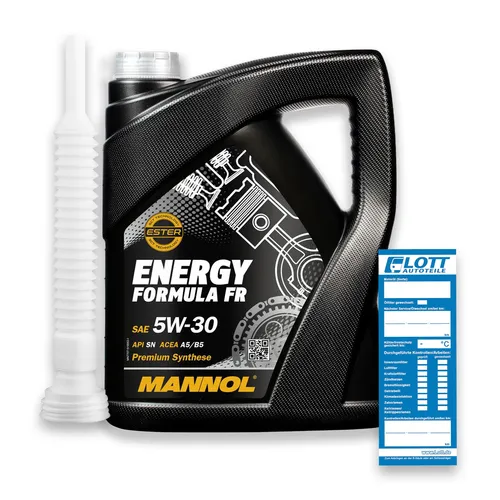 5L MANNOL Motoröl 5W-30 7707 FORD VW VOLVO ACEA A5/B5 API SN + Auslaufschlauch