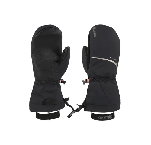 Kinetixx Skihandschuhe Besonders warmer Damen-Fäustling Arven Mitten, KinetiXx (in schwarz und weiß) Kälteschutz, Touchscreen kompatibel, Hoher Tragekomfort