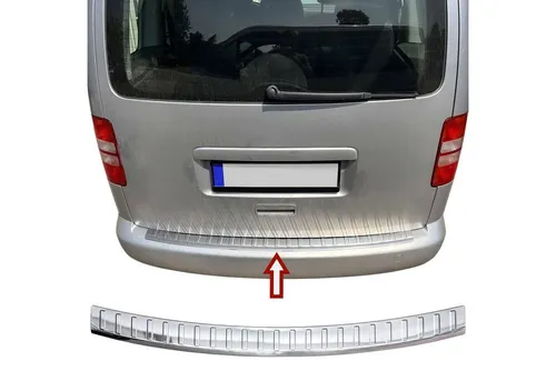 RECAMBO Ladekantenschutz für VW CADDY III 2K 2C, 2003-2015 - Abdeckblenden mit hochwertigem V2A Edelstahl für optimalen Kratzschutz und exklusive Optik. Perfekte 3D-Passform und einfache Montage dank Spezialklebeband.