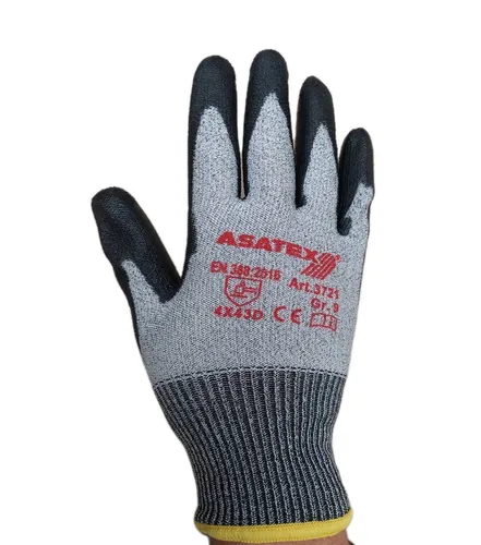 ASATEX 3721/9 Schnittschutzhandschuhe Größe 9 - 10er Pack Schnittschutzhandschuhe in grau, ideal für den sicheren Umgang mit scharfen Werkzeugen und Materialien.