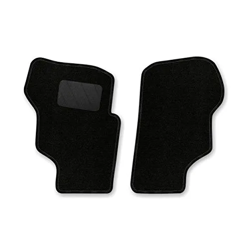 Bär-AfC Auto Fußmatten Classic passend für VW T3 1979-1992, Autoteppiche Nadelvlies Schwarz, Rand Kettelung Schwarz, Textiler Trittschutz, Set 2-teilig, VW04357