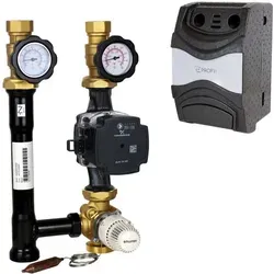 ProfiMix Heizkreispumpengruppe mit Drei-Wege-Mischer - Klimaanlage & Heizgeräte Zubehör mit hocheffizienter Grundfos UPM3 Hybridpumpe für optimale Energieeinsparung und einfache Umstellung zwischen Heiz- und Kühlmodus.