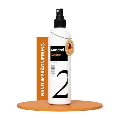 Nanotol Textilien Protector NTP-4 - Imprägnierspray für Kleidung, Schuhe und Textilien - Wasserabweisendes Imprägnierspray für Textilien, das atmungsaktiven Schutz bietet. Ideal für Schuhe, Mäntel und Polster, um vor Flecken und Alterung zu schützen.