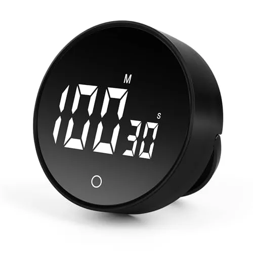 KEWUZY Digitaler Küchentimer, Magnetischer Eieruhr Timer, 199-Minuten Countdown Timer mit 3 Lautstärkestufen, Kurzzeitwecker, Große LED Bildschirm, für Heim Fitness Klassenzimmer