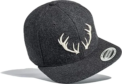 Jäger Mütze: Hirsch Geweih Flexfit Outdoor Cap - Stylische Baseball Cap für Herren, Damen und Kinder, ideal für Outdoor-Aktivitäten. Mit hochwertigem Leder Patch und flexibler Passform für optimalen Tragekomfort.