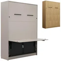 QMM Schrankbett Wandklappbett vertikal GN 140x200 mit LED