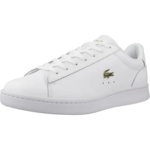 Lacoste Damen Carnaby Sneaker, Weiß/Gold, 40 EU von Lacoste